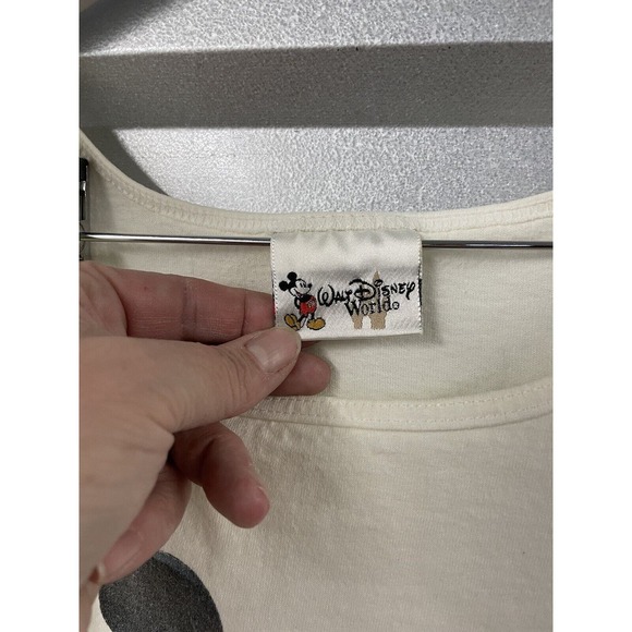 Vintage Walt Disney World Tank Muscle Tee Graphic Print Mickey Mouse White M/L - Picture 2 of 4